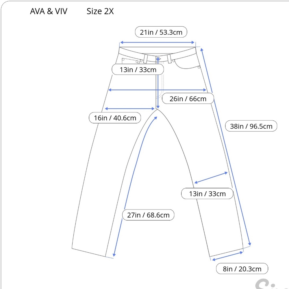 NWOT Ava & Viv Green Soft Pants Size 4X - Picture 6 of 8